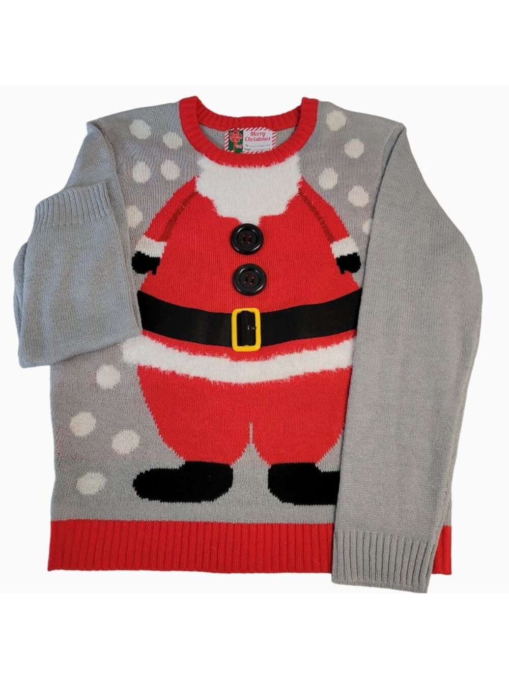 Ugly Christmas Sweater Santa Suit by Merry Christmas Sweater XL